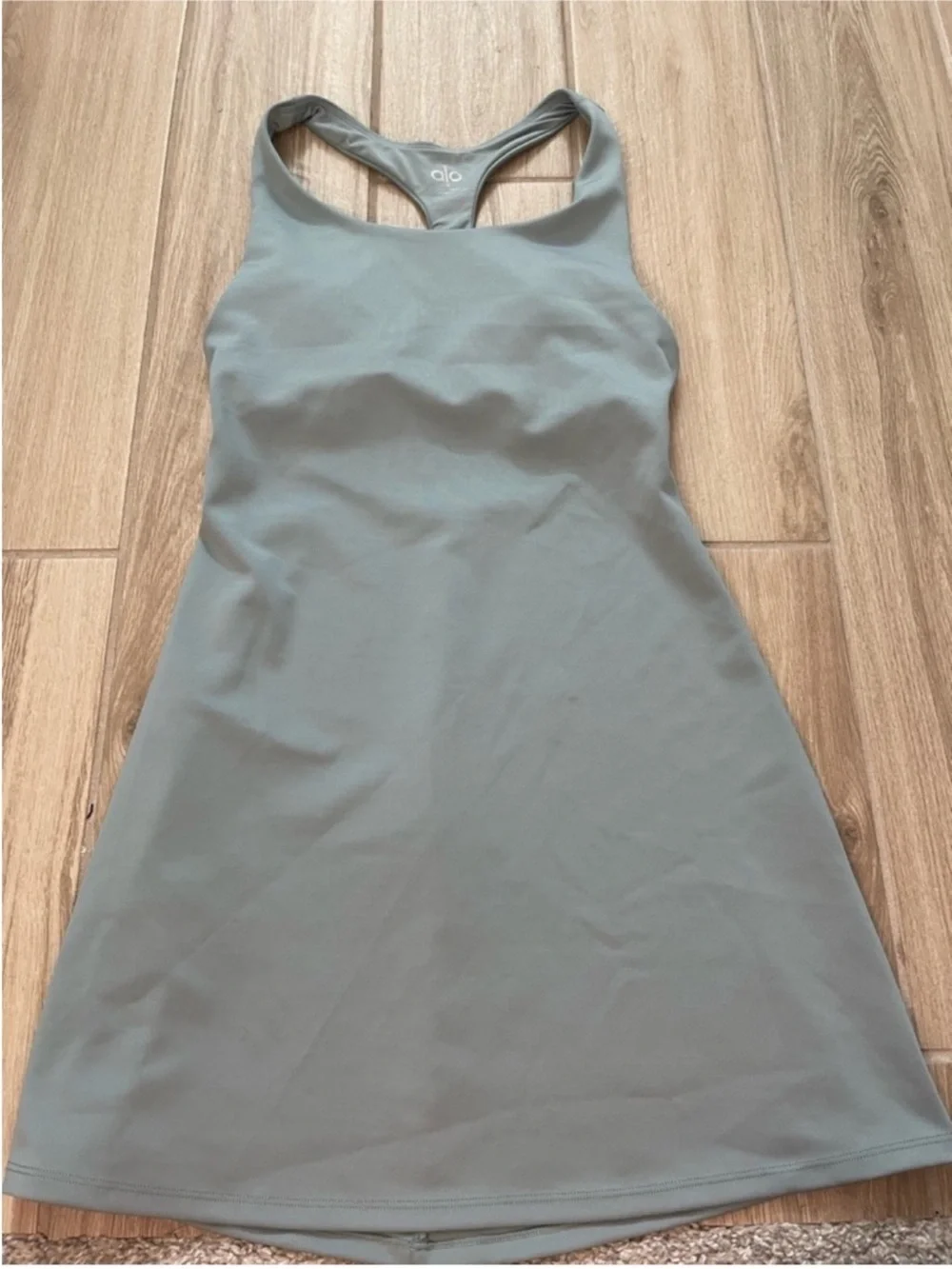 Alo Yoga Airlift Fly Dress Tennis Cutout Cosmic Grey Blue Sz S 4-6 W8155R